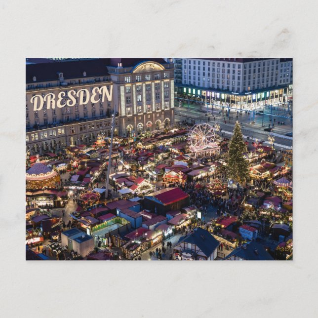 Carte Postale Marché de Noël de Dresde (Devant)