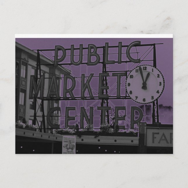 Carte Postale Marché de Pike Place (Devant)
