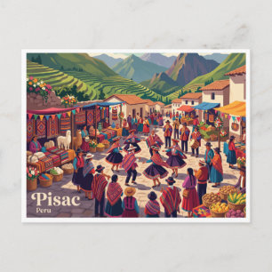 Carte Postale Marché de Pisac Pérou
