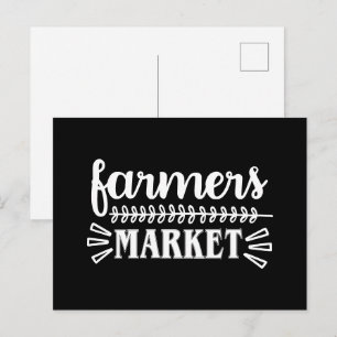 Carte Postale Marché de producteurs amusant mot art Produits