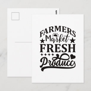 Carte Postale Marché de producteurs amusants mot art Produits