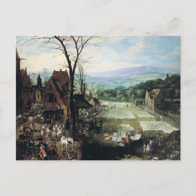 Carte Postale Marché et terrain de blanchiment, 1620-22 (Devant)