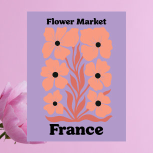 Carte Postale Marché Fleurier de France Florales Fleur de Pêcher