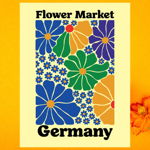 Carte Postale Marché Fleurs Florales Allemagne Moderne Jardin Pr