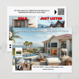 Carte Postale Marché immobilier publicité modifier logo photo