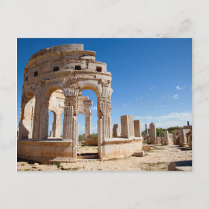 Carte Postale Marché, Leptis Magna, district d'Al Khums