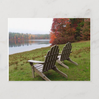 Carte Postale Marche matinale en automne