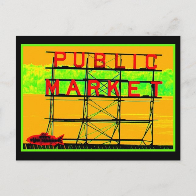 Carte Postale Marché Neon (Devant)