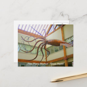 Carte Postale Marché public de Pike Place Grand Calmar Seattle, 