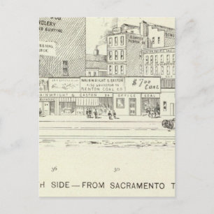 Carte Postale Marché, Sacramento et Californie North Side