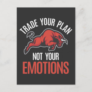 Carte Postale Marché stock Bull Day Trader Trader Investisseur