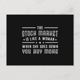 Carte Postale Marché stock Le Marché Est Comme Une Femme Trader