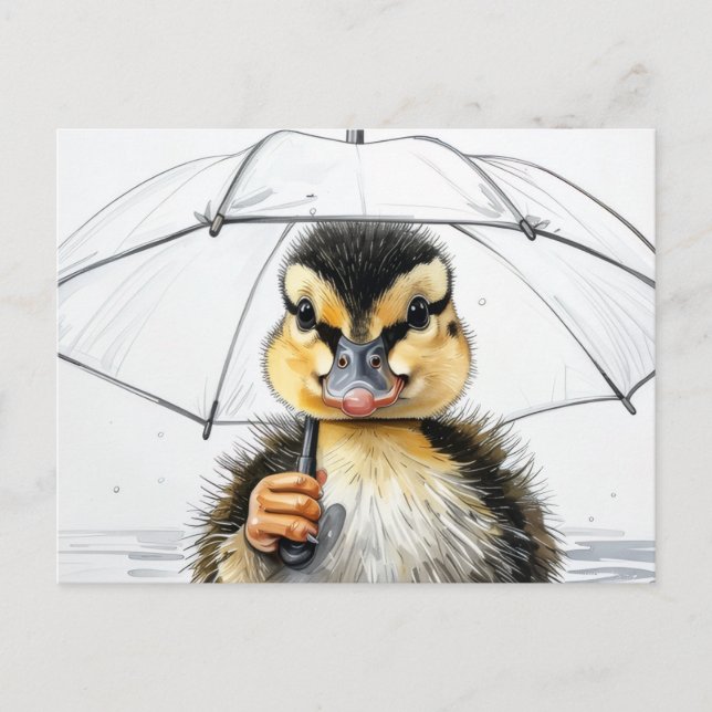 Carte Postale “Marcher sous la pluie”  (Devant)