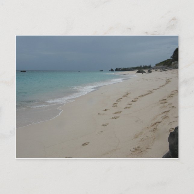 Carte Postale Marches dans le sable des Bermudes (Devant)