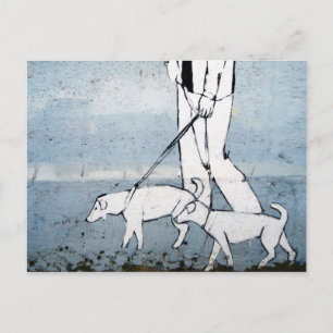 Carte Postale marcheur de chiens