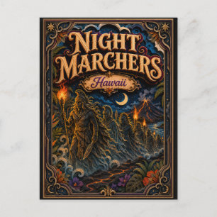 Carte Postale Marcheurs Nocturnes Hawaï Popcut Legends