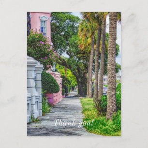 Carte Postale Marchez le long de Rainbow Row Merci