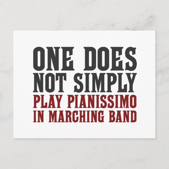 Carte Postale Marching Band Pianissimo (Devant)