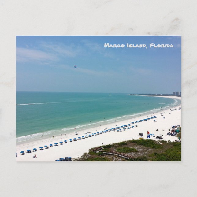 Carte Postale Marco Island Florida Beach Golfe du Mexique (Devant)