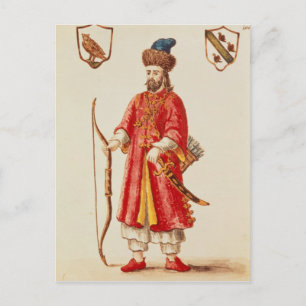 Carte Postale Marco Polo habillé en costume Tartar