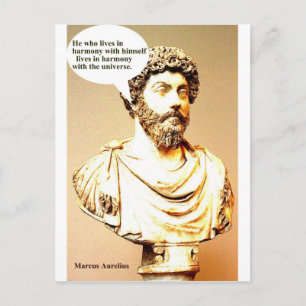Carte Postale MARCUS AURELIUS cite - Celui qui vit en harmonie a