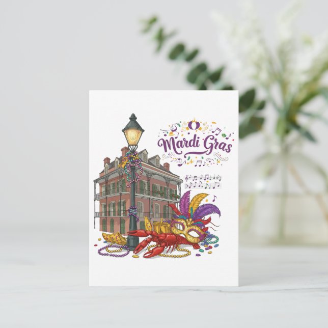 Carte Postale Mardi gras (Debout devant)