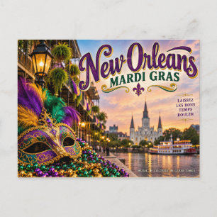 Carte postale Mardi Gras de La Nouvelle-Orléans