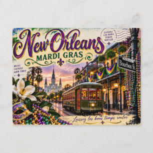 Carte postale Mardi Gras de La Nouvelle-Orléans