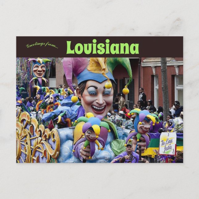 Carte Postale Mardi Gras Festival Nouvelle-Orléans Louisiane (Devant)