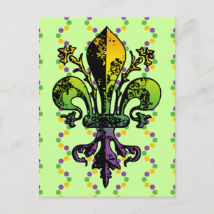 Carte Postale Mardi Gras Fleur