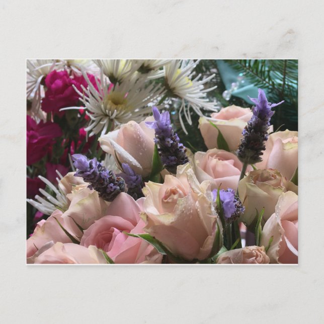Carte postale Mardi Gras Fleurs ©dianeheller2019 (Devant)