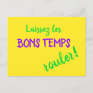 Carte Postale Mardi Gras Laissez Les Bons Temps Rouler Louisiane