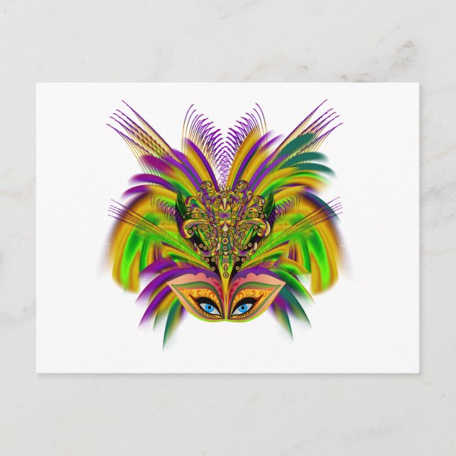 Carte Postale Mardi-Gras-Mask-The-Queen-V-3 (Devant)