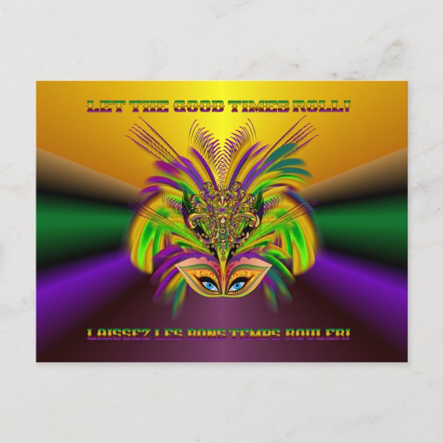 Carte Postale Mardi-Gras-Mask-The-Queen-V-3 (Devant)