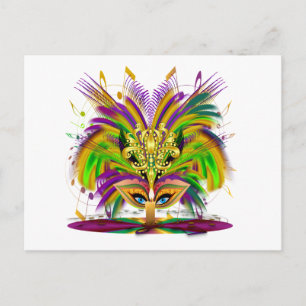 Carte Postale Mardi-Gras-Mask-The-Queen-V-4