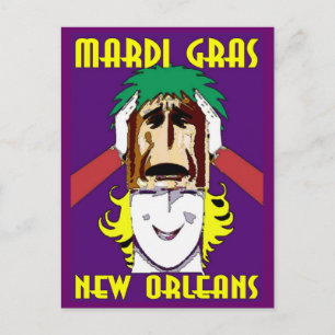 Carte Postale Mardi Gras Masquage