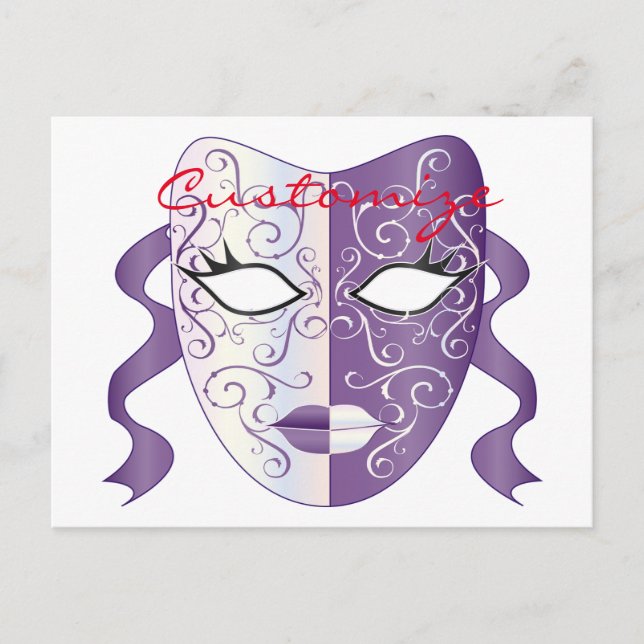 Carte Postale Mardi Gras Masque Thunder_Cove (Devant)