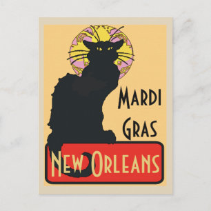 Carte Postale Mardi Gras New Orleans Conversation Noir Modifier