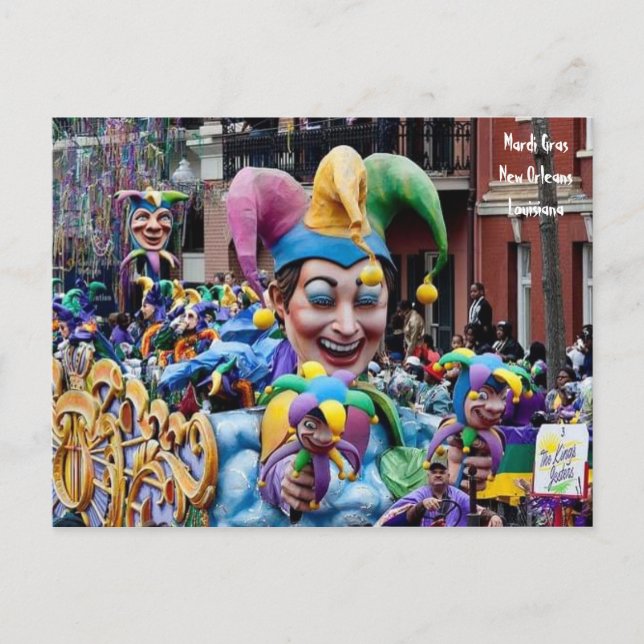 Carte postale Mardi Gras New Orleans, Louisiane (Devant)