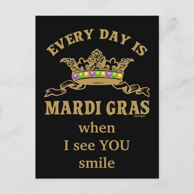 Carte Postale Mardi Gras personnalisable (Devant)