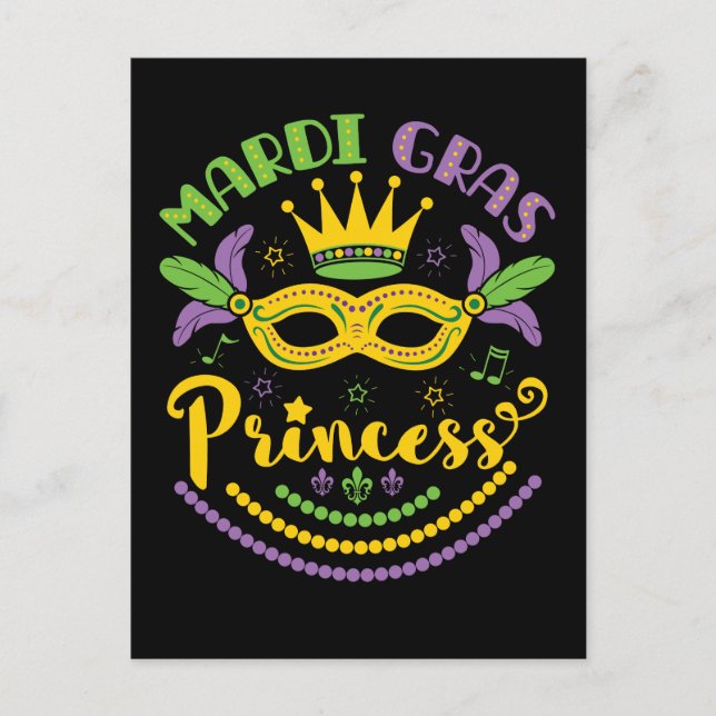 Carte Postale Mardi Gras Princesse (Devant)