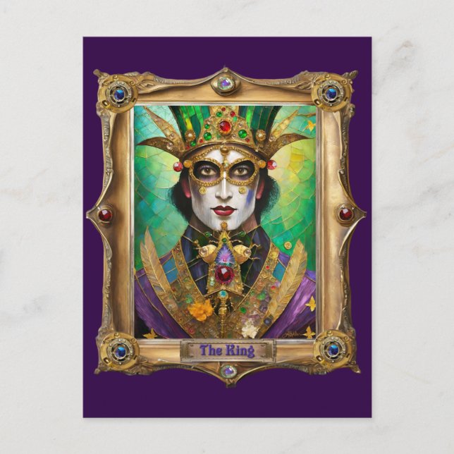 Carte Postale Mardi Gras Realm Portraits - Le Roi (Devant)