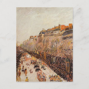 Carte Postale Mardi Gras sur les Boulevards par Camille Pissarro