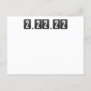 Carte Postale Mardi Twosday 2-22-22 février Prof de maths
