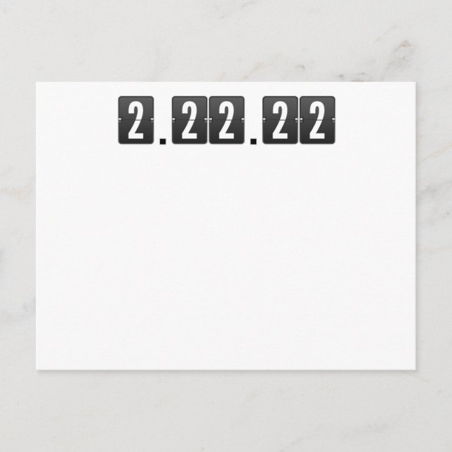 Carte Postale Mardi Twosday 2-22-22 février Prof de maths (Devant)