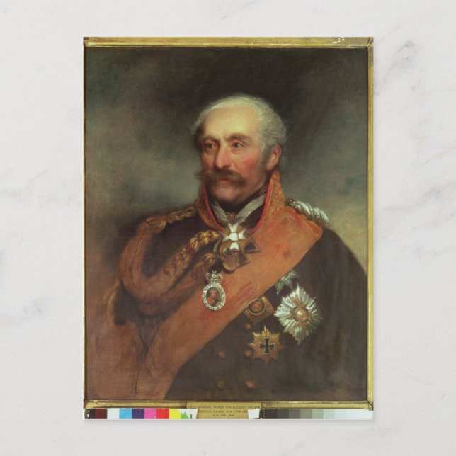 Carte Postale Maréchal de campagne Prince Von Blucher c.1816 (Devant)