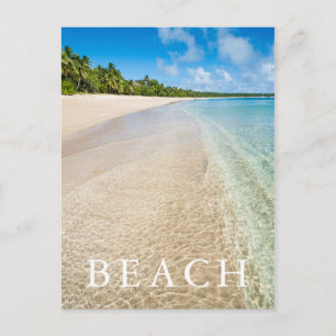 Carte Postale Marée océanique sur une plage tropicale