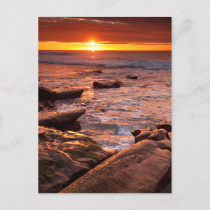 Carte Postale Mares résiduelles au coucher du soleil, Californie