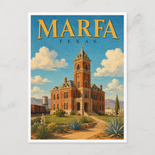 Carte Postale Marfa Texas Presidio Courthouse GeoSaga