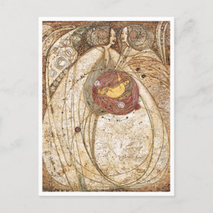Carte Postale Margaret MacDonald Mackintosh Coeur du Rose